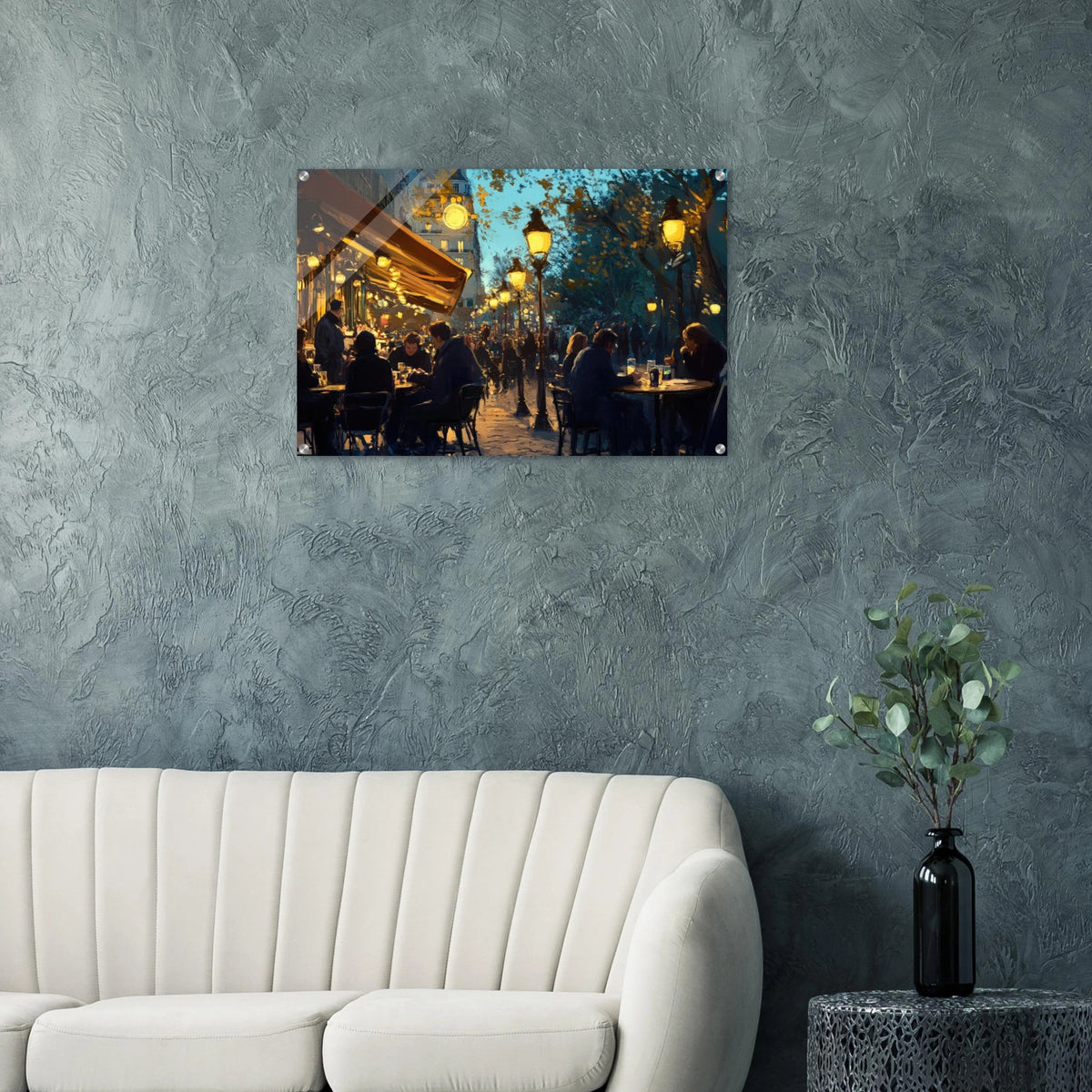 Parisian Cafe at Twilight A bustling cafe tears 3 - Shop Ai Art WebShop - Digital Art online Store