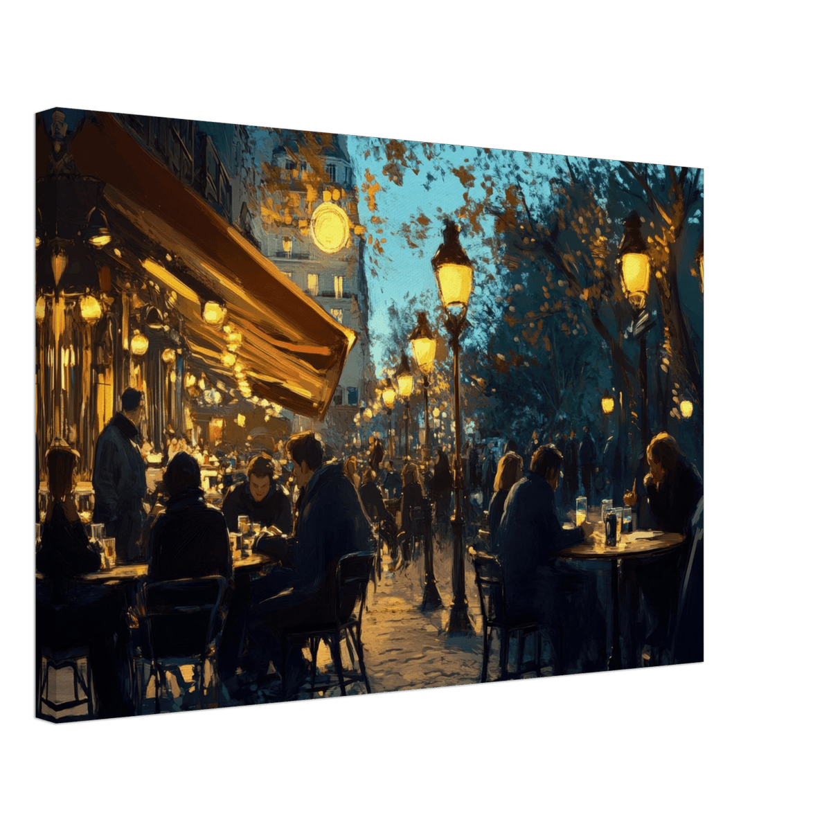 Parisian Cafe at Twilight A bustling cafe tears 3 - Shop Ai Art WebShop - Digital Art online Store
