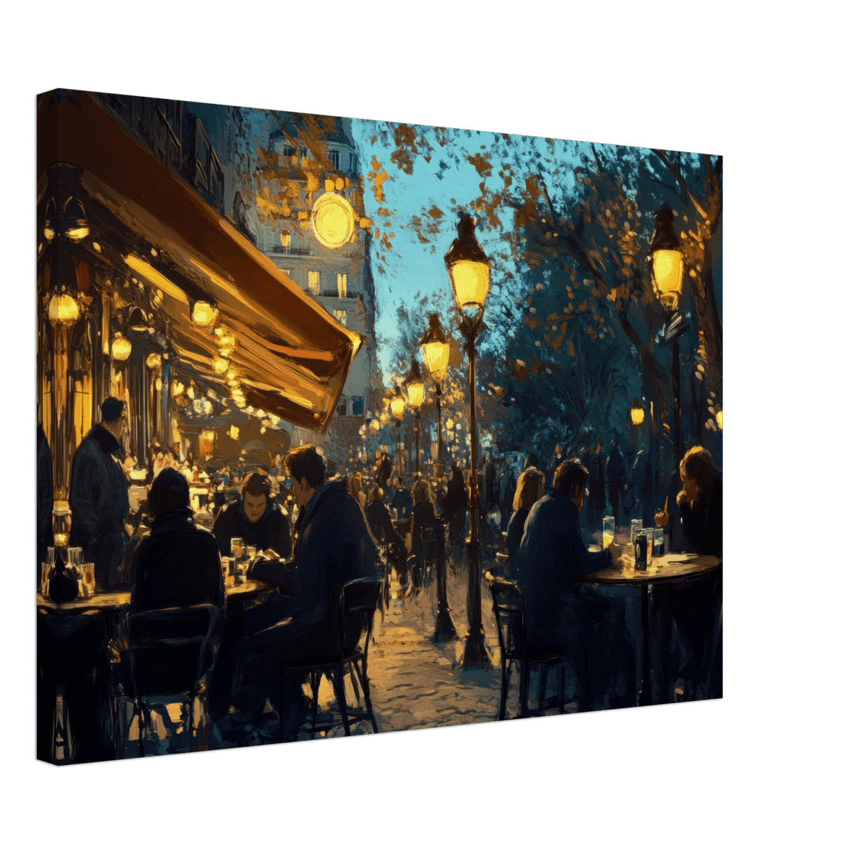Parisian Cafe at Twilight A bustling cafe tears 3 - Shop Ai Art WebShop - Digital Art online Store