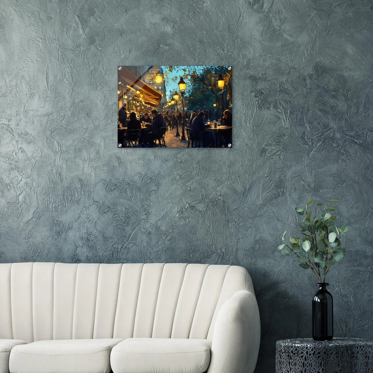 Parisian Cafe at Twilight A bustling cafe tears 3 - Shop Ai Art WebShop - Digital Art online Store