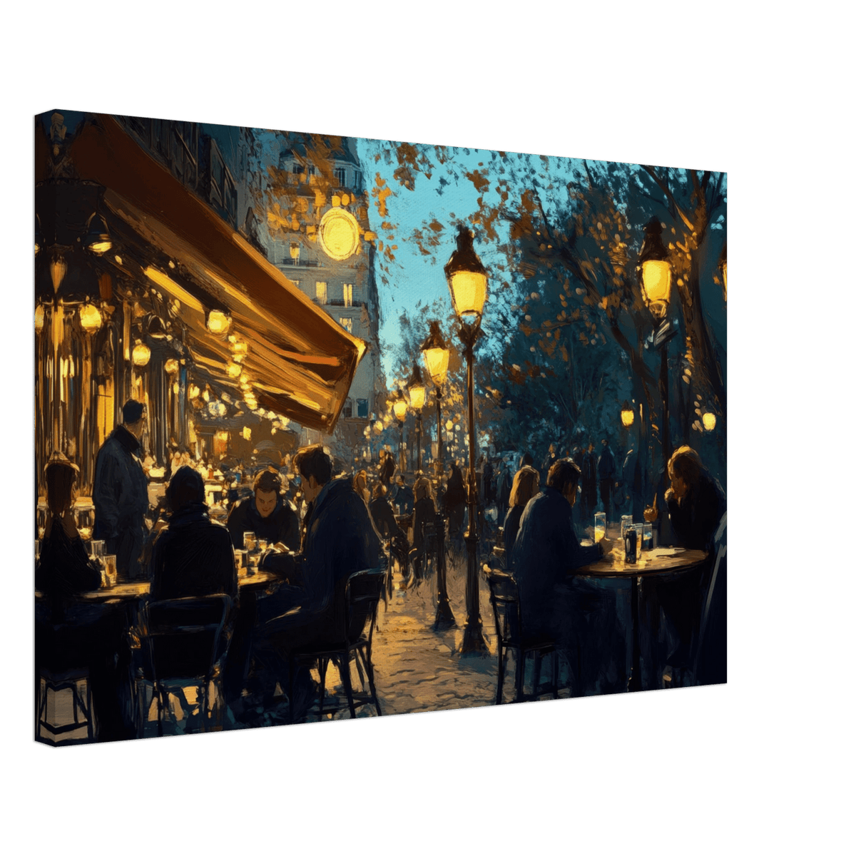 Parisian Cafe at Twilight A bustling cafe tears 3 - Shop Ai Art WebShop - Digital Art online Store