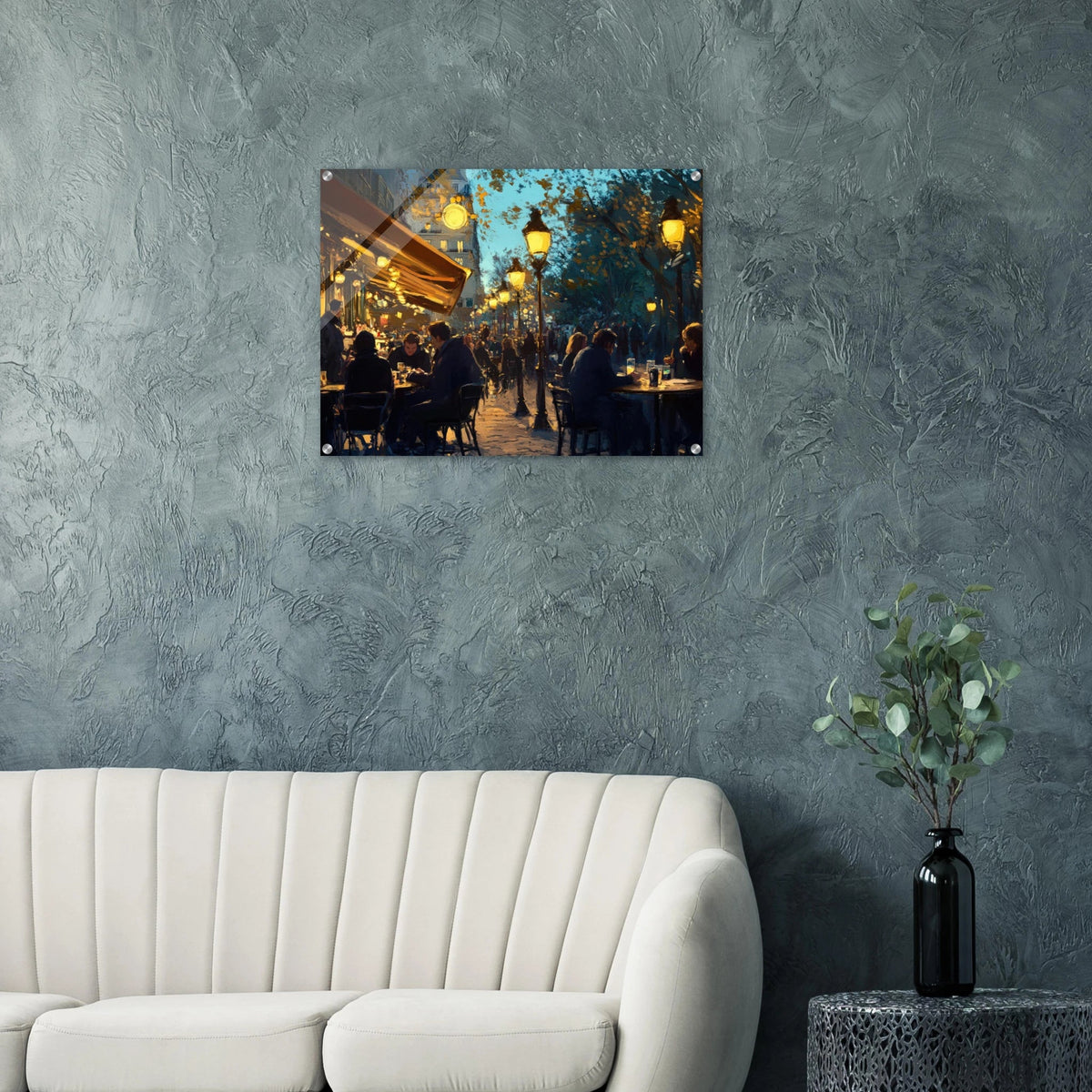 Parisian Cafe at Twilight A bustling cafe tears 3 - Shop Ai Art WebShop - Digital Art online Store