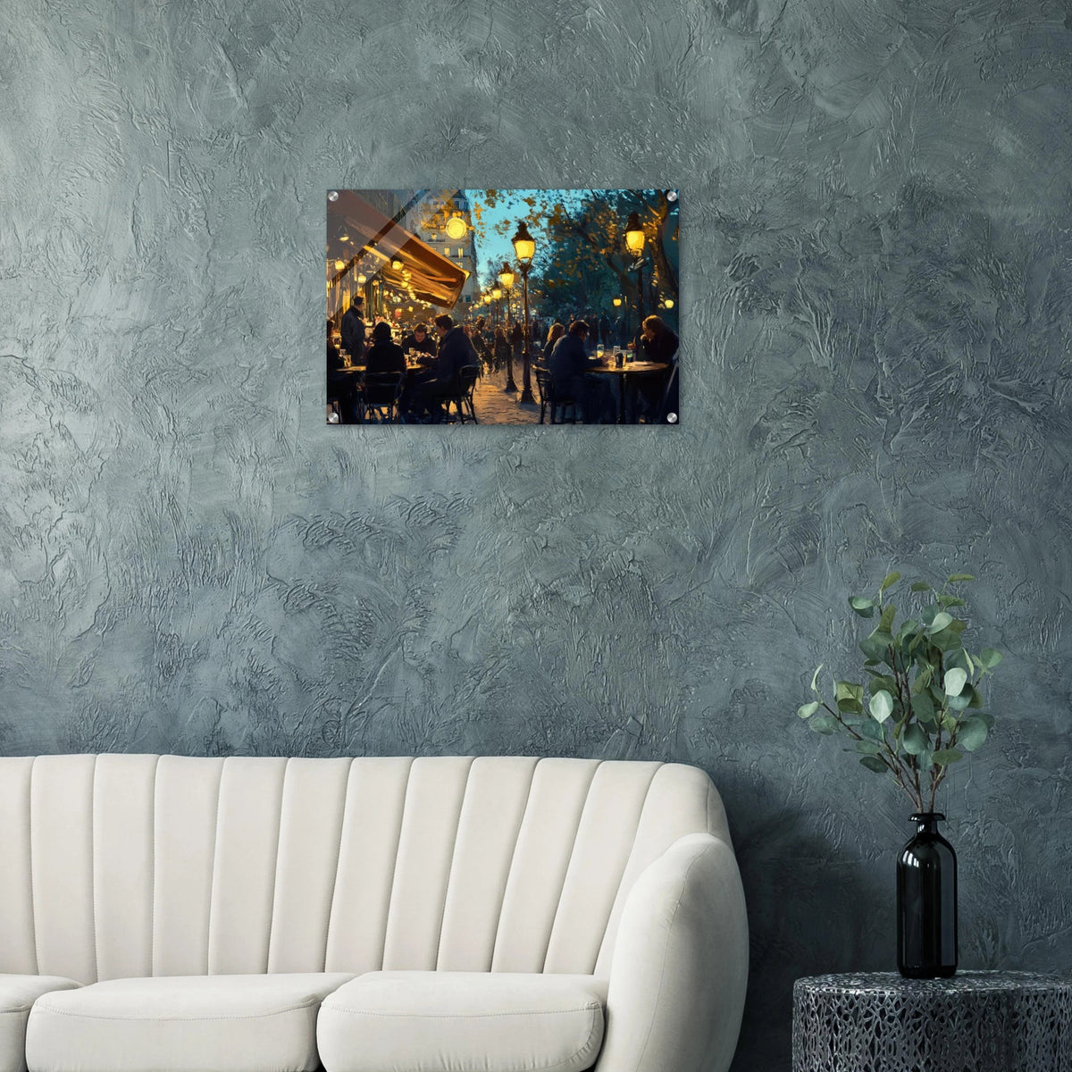 Parisian Cafe at Twilight A bustling cafe tears 3 - Shop Ai Art WebShop - Digital Art online Store