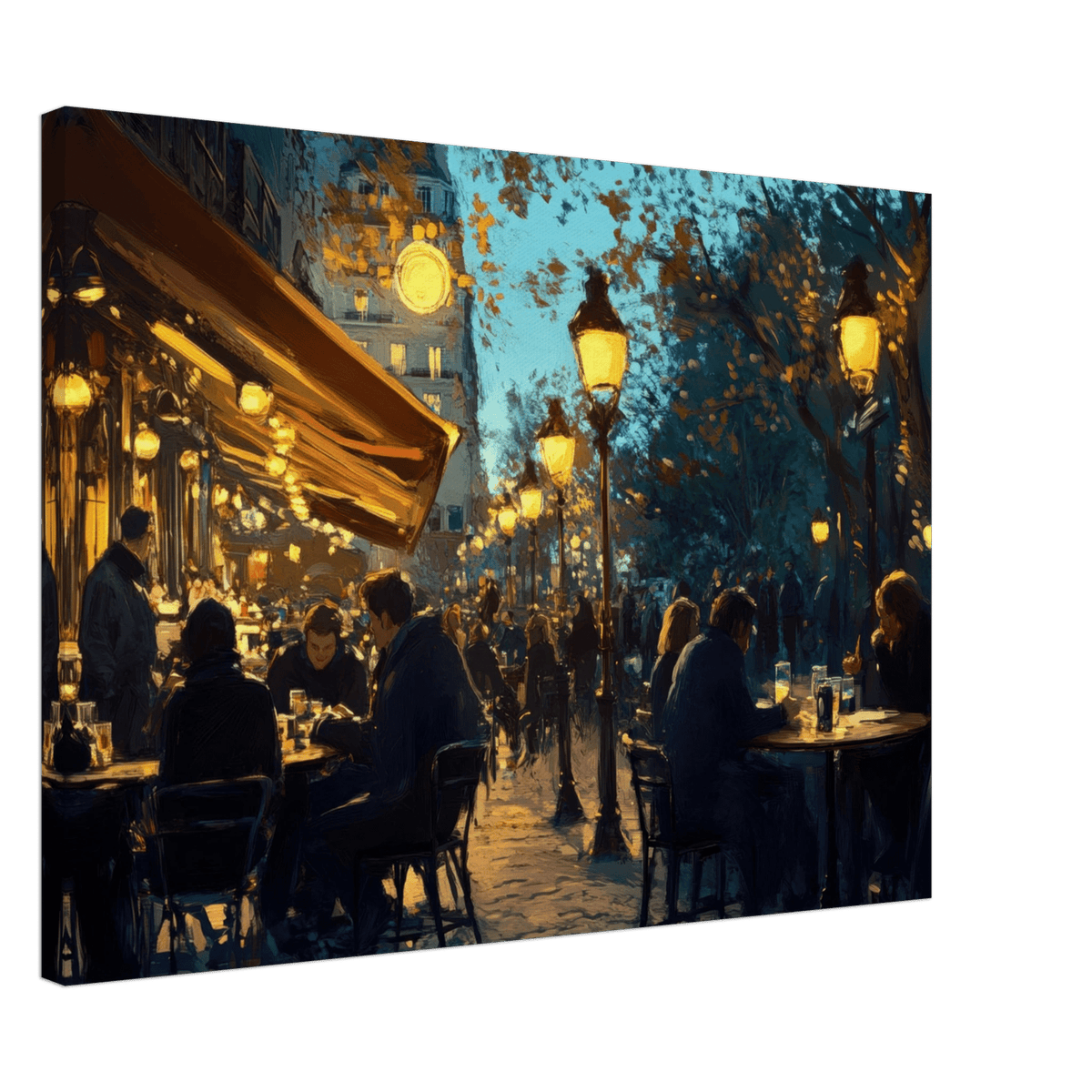 Parisian Cafe at Twilight A bustling cafe tears 3 - Shop Ai Art WebShop - Digital Art online Store