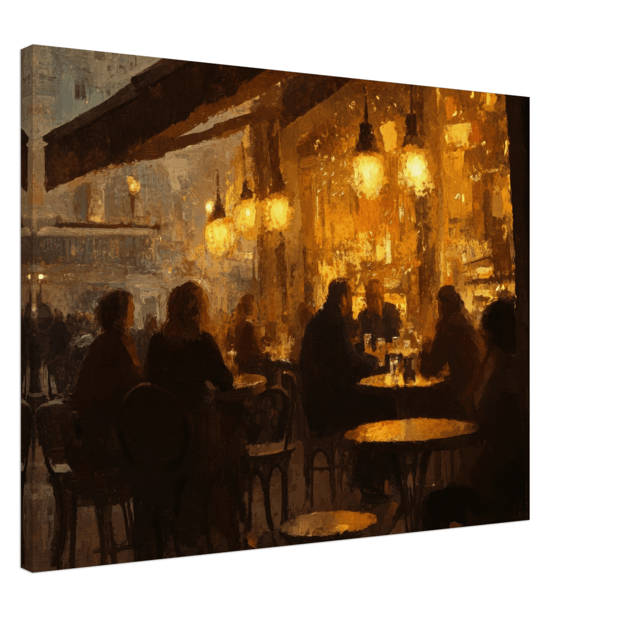 Parisian Cafe at Twilight A bustling cafe tears 4 - Shop Ai Art WebShop - Digital Art online Store