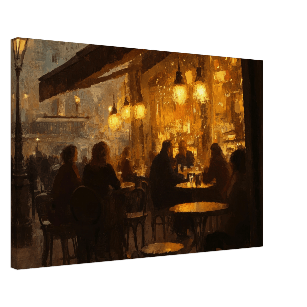Parisian Cafe at Twilight A bustling cafe tears 4 - Shop Ai Art WebShop - Digital Art online Store