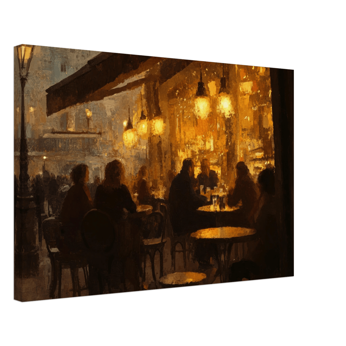 Parisian Cafe at Twilight A bustling cafe tears 4 - Shop Ai Art WebShop - Digital Art online Store