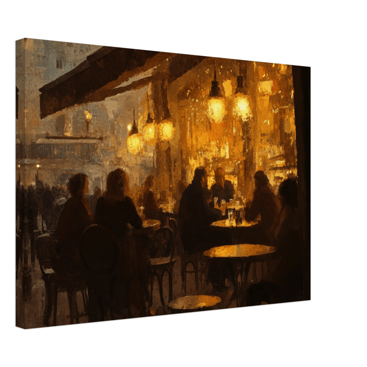 Parisian Cafe at Twilight A bustling cafe tears 4 - Shop Ai Art WebShop - Digital Art online Store