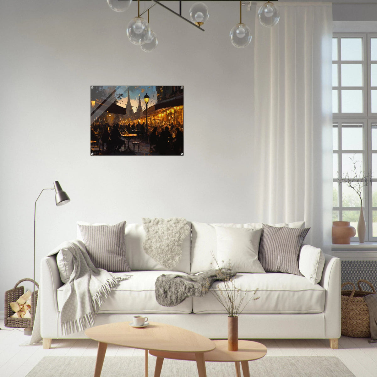 Parisian Cafe at Twilight A bustling cafe tears - Shop Ai Art WebShop - Digital Art online Store