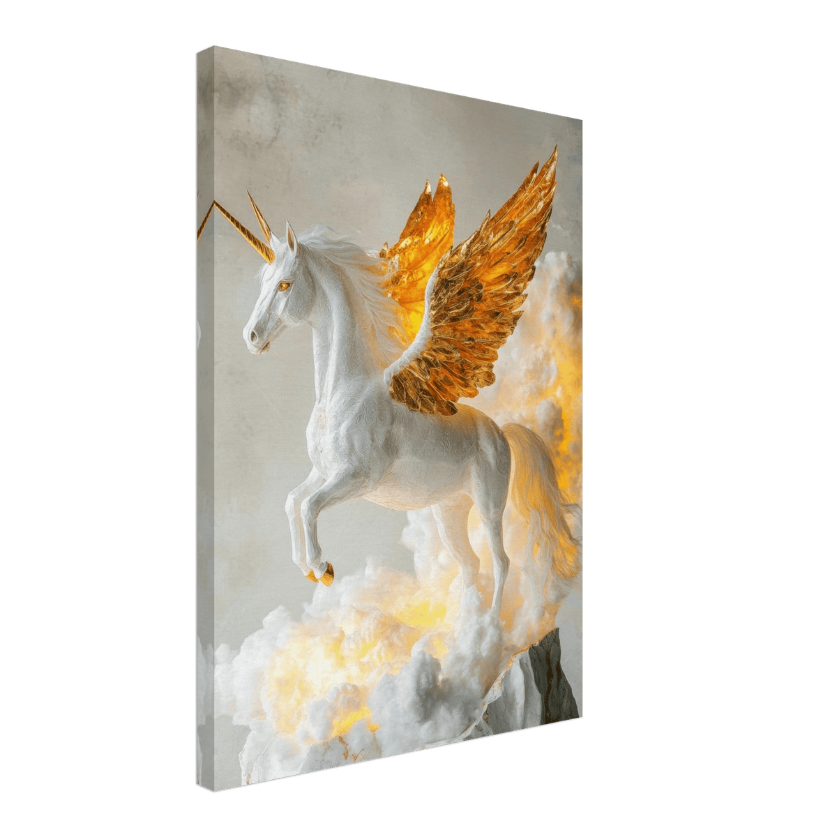 Photorealistic pegasus with golden wings - Shop Ai Art WebShop - Digital Art online Store