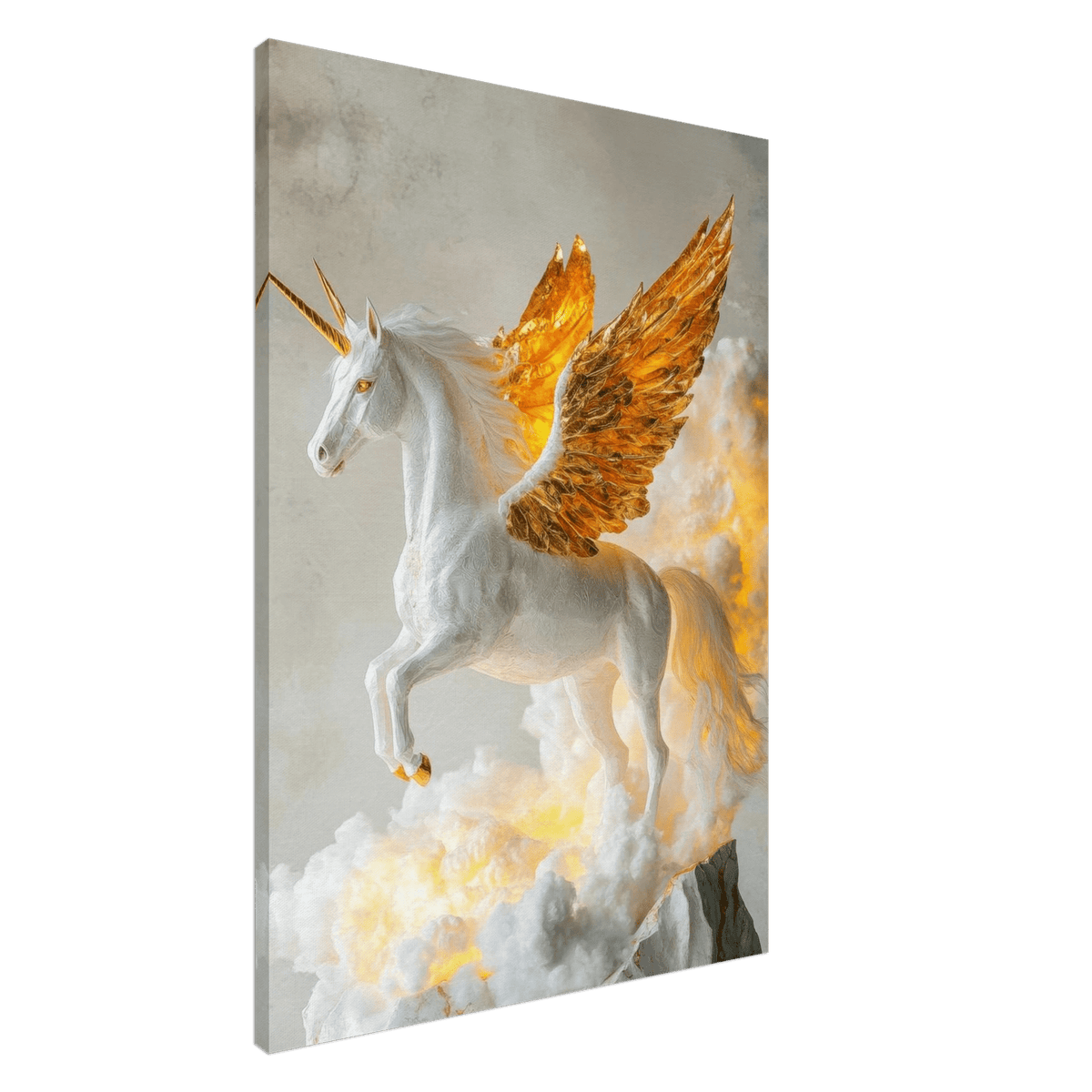 Photorealistic pegasus with golden wings - Shop Ai Art WebShop - Digital Art online Store