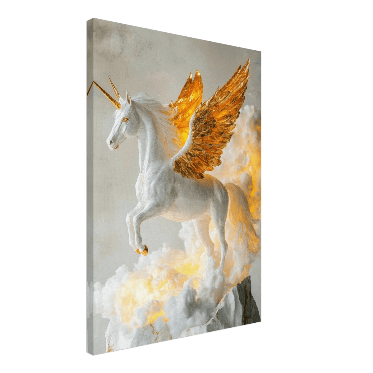 Photorealistic pegasus with golden wings - Shop Ai Art WebShop - Digital Art online Store