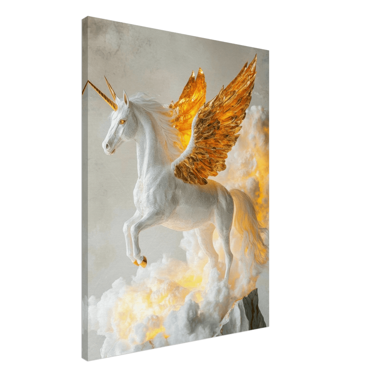 Photorealistic pegasus with golden wings - Shop Ai Art WebShop - Digital Art online Store