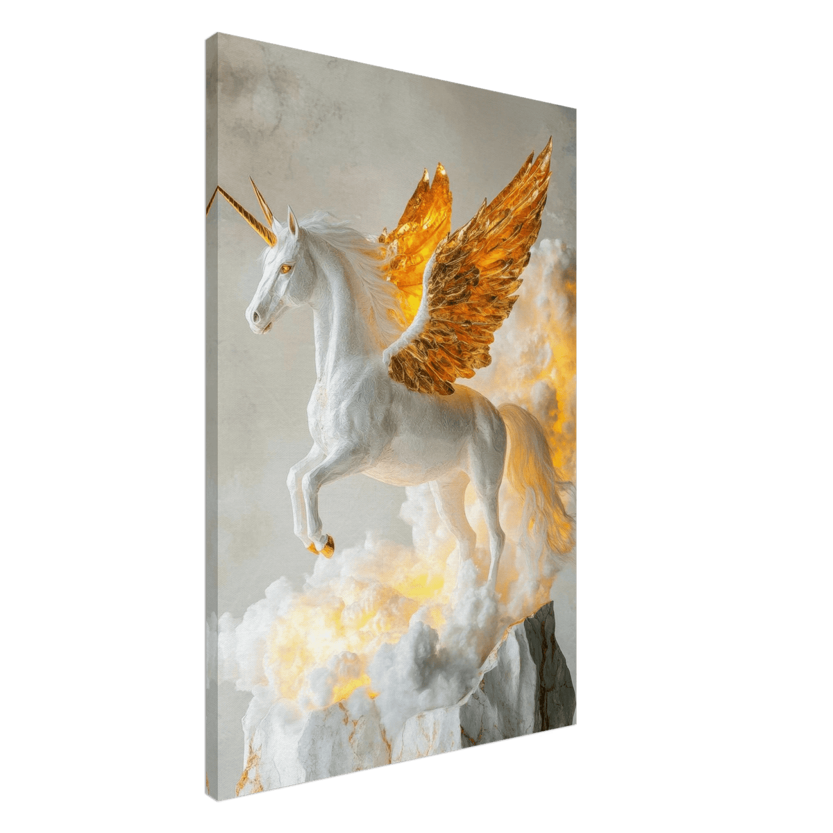 Photorealistic pegasus with golden wings - Shop Ai Art WebShop - Digital Art online Store