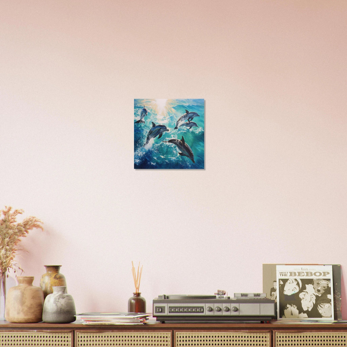 Playful Dolphins in Crystal Clear Waters - Shop Ai Art WebShop - Digital Art online Store