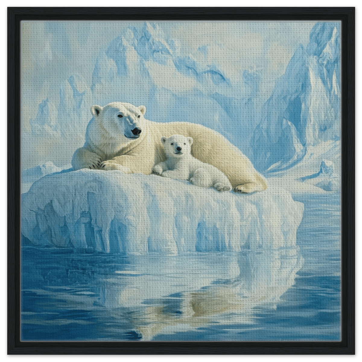 Polar Bears on an Iceberg 1 - Shop Ai Art WebShop - Digital Art online Store