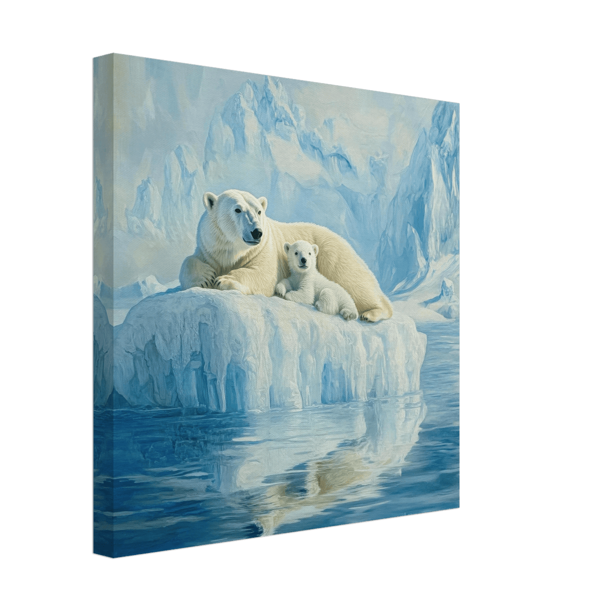 Polar Bears on an Iceberg 1 - Shop Ai Art WebShop - Digital Art online Store