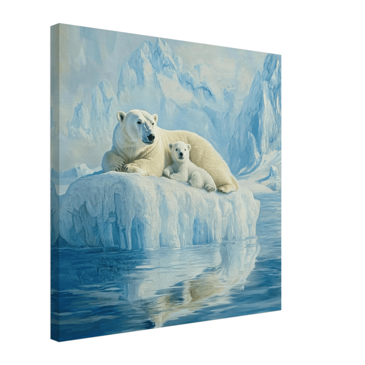 Polar Bears on an Iceberg 1 - Shop Ai Art WebShop - Digital Art online Store
