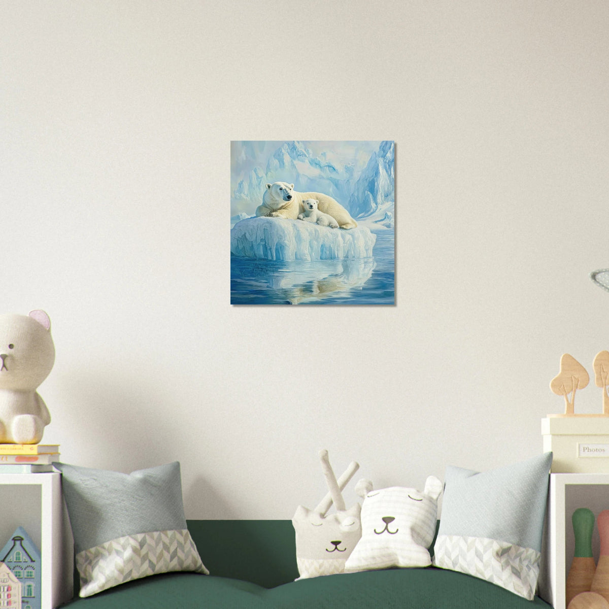 Polar Bears on an Iceberg 1 - Shop Ai Art WebShop - Digital Art online Store