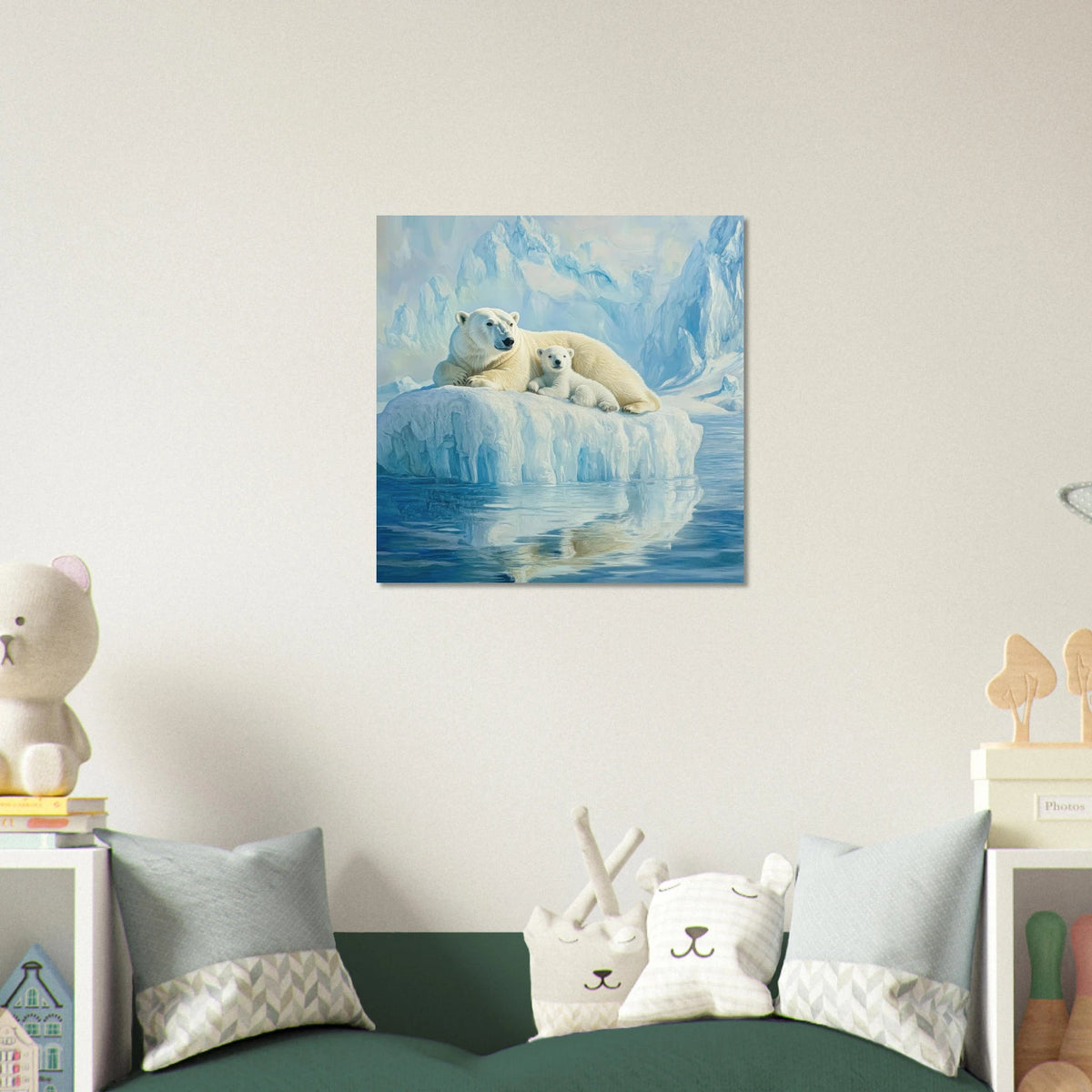 Polar Bears on an Iceberg 1 - Shop Ai Art WebShop - Digital Art online Store
