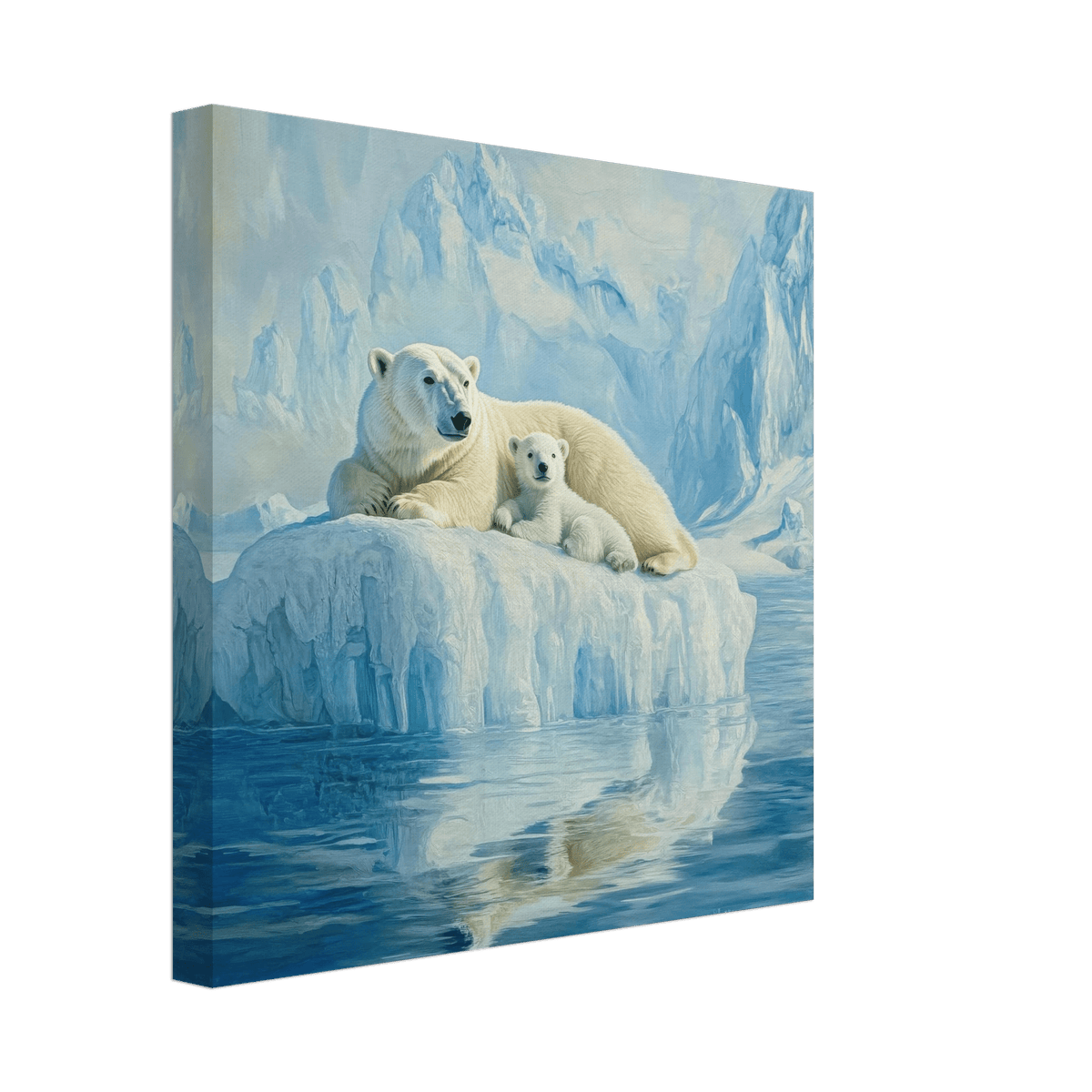 Polar Bears on an Iceberg 1 - Shop Ai Art WebShop - Digital Art online Store