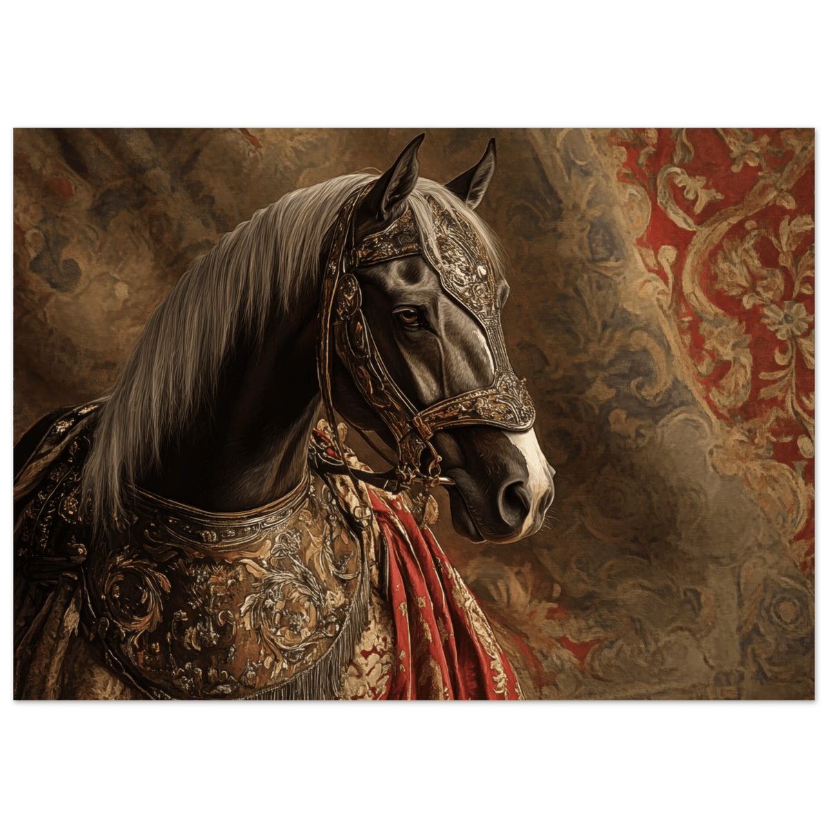 Renaissance Portrait of a Noble Horse A dignified - Shop Ai Art WebShop - Digital Art online Store