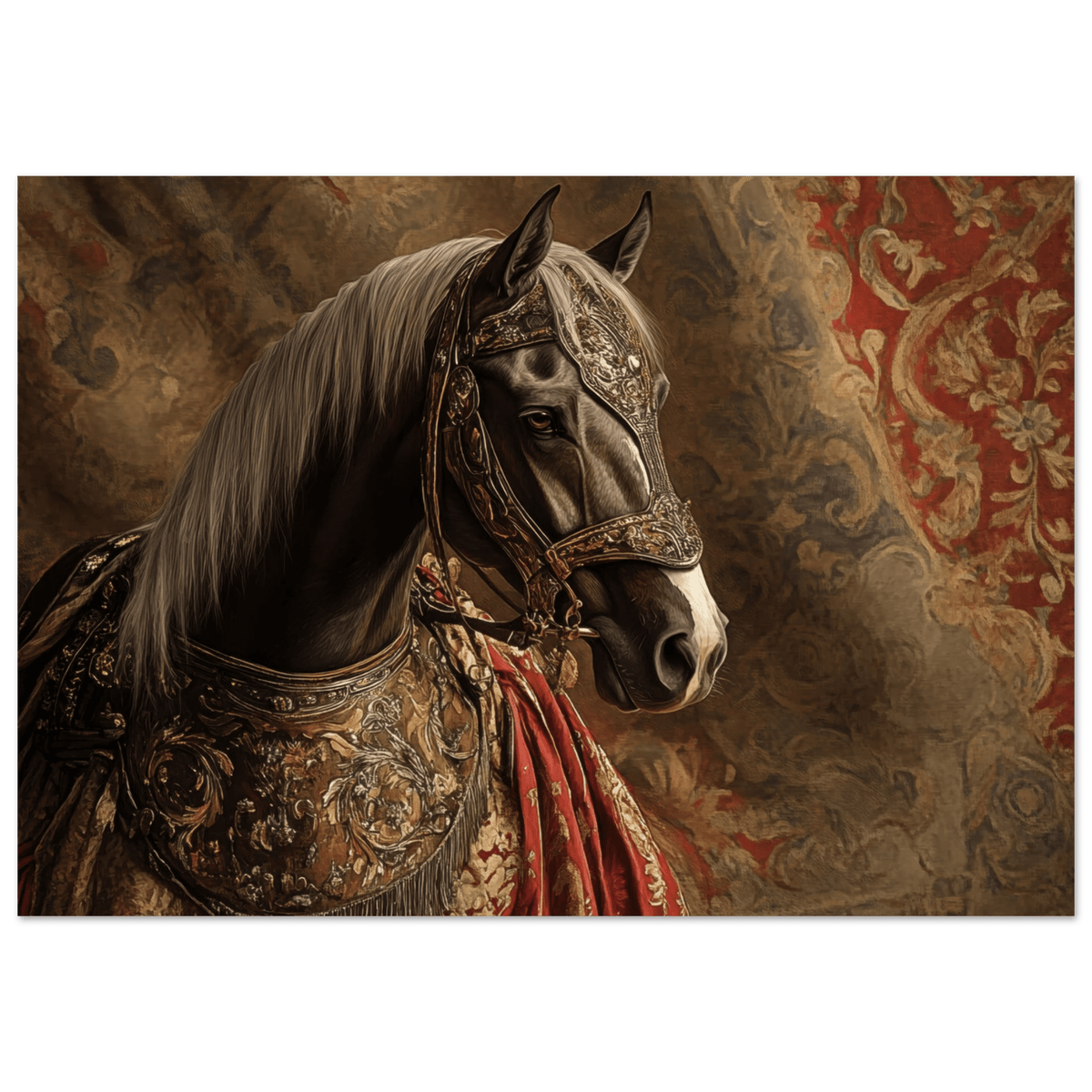 Renaissance Portrait of a Noble Horse A dignified - Shop Ai Art WebShop - Digital Art online Store