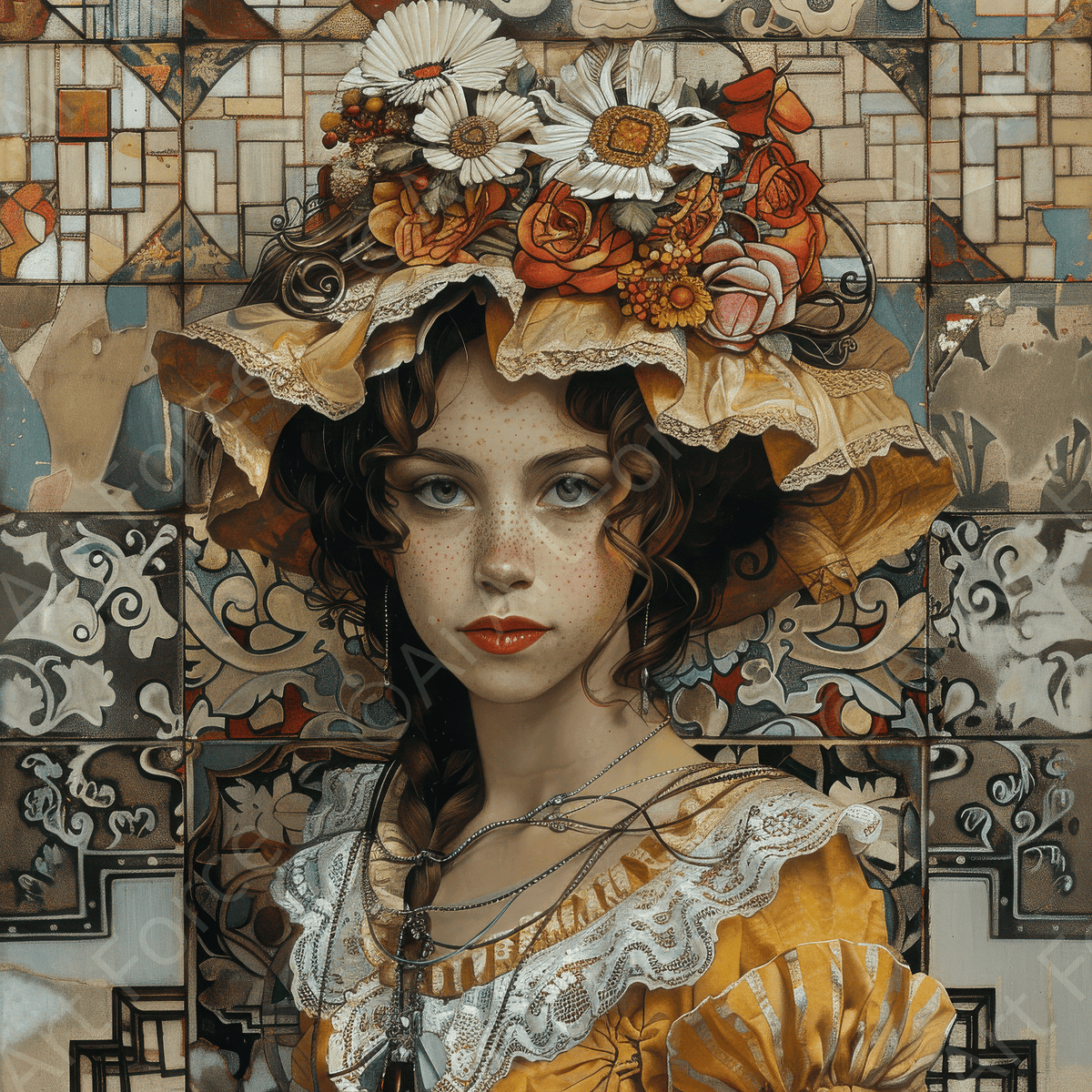 Romanticism art style culture of Portugal female 1 - Shop Ai Art WebShop - Digital Art online Store