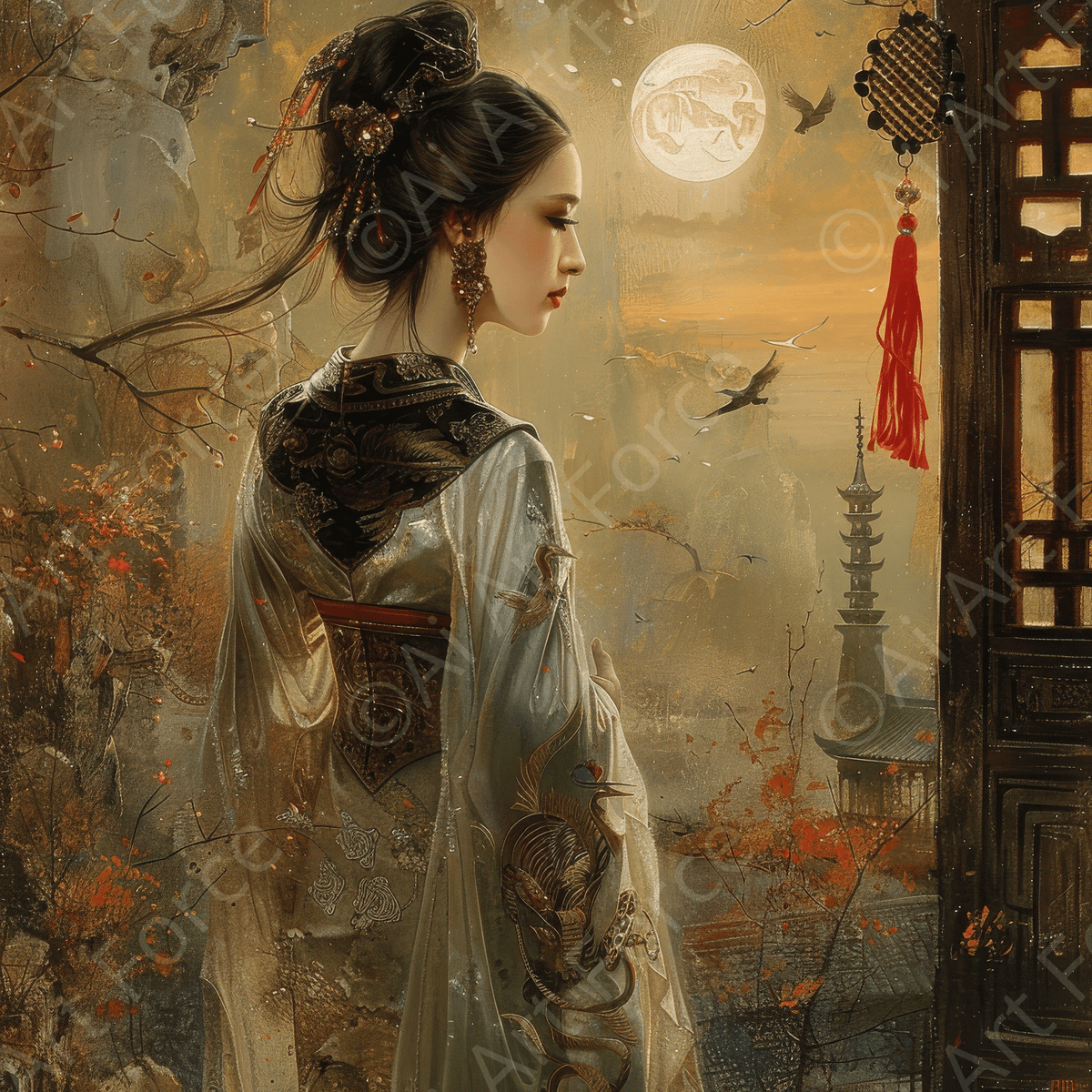Romanticism art style old culture of China 5 - Shop Ai Art WebShop - Digital Art online Store