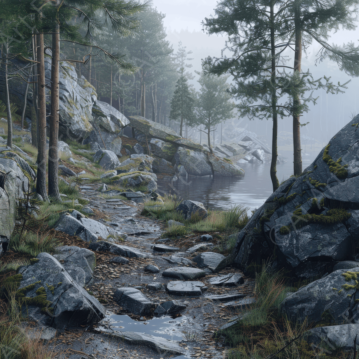 Rough Nature Norway 2 - Shop Ai Art WebShop - Digital Art online Store