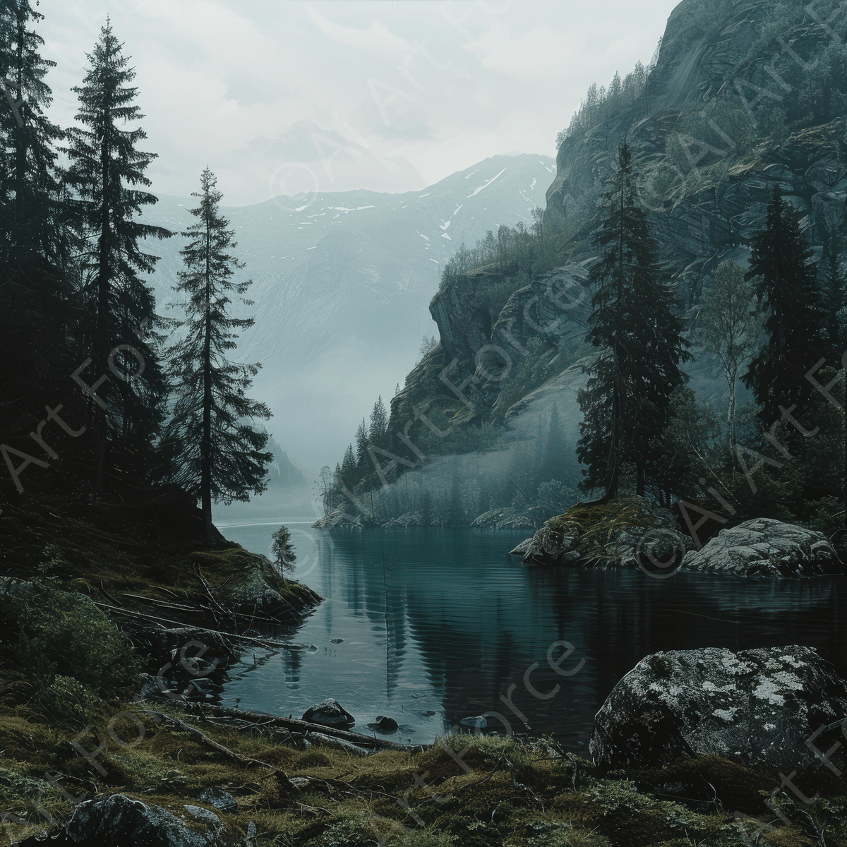 Rough Nature Norway - Shop Ai Art WebShop - Digital Art online Store