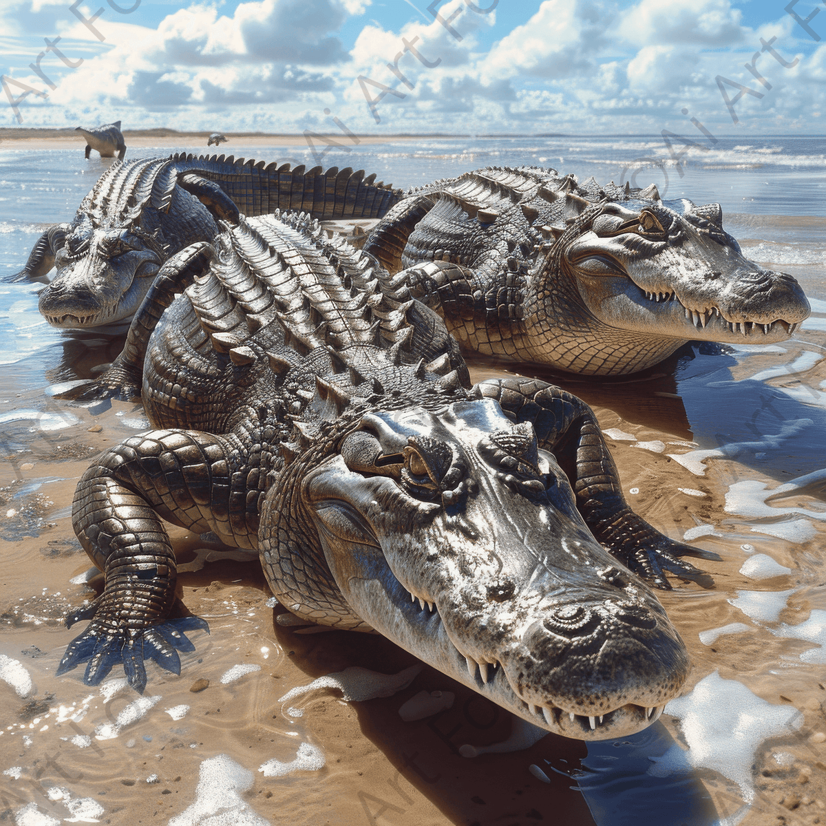 Rough Nature Salt Water Crocodiles Australia - Shop Ai Art WebShop - Digital Art online Store