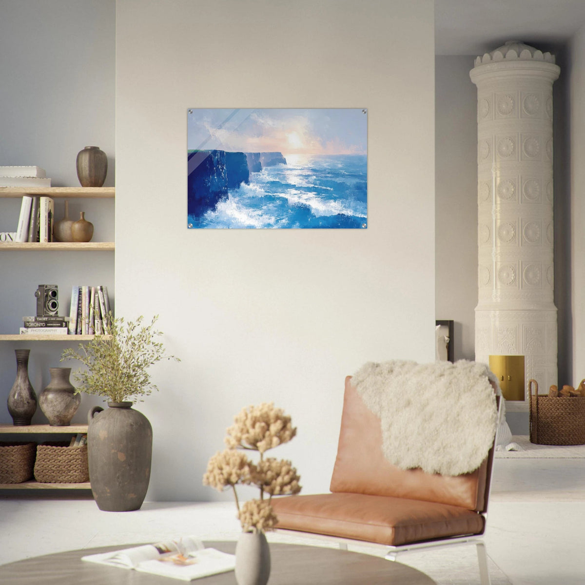 Seaside Cliff at Sunrise A breathtaking Empress 2 - Shop Ai Art WebShop - Digital Art online Store