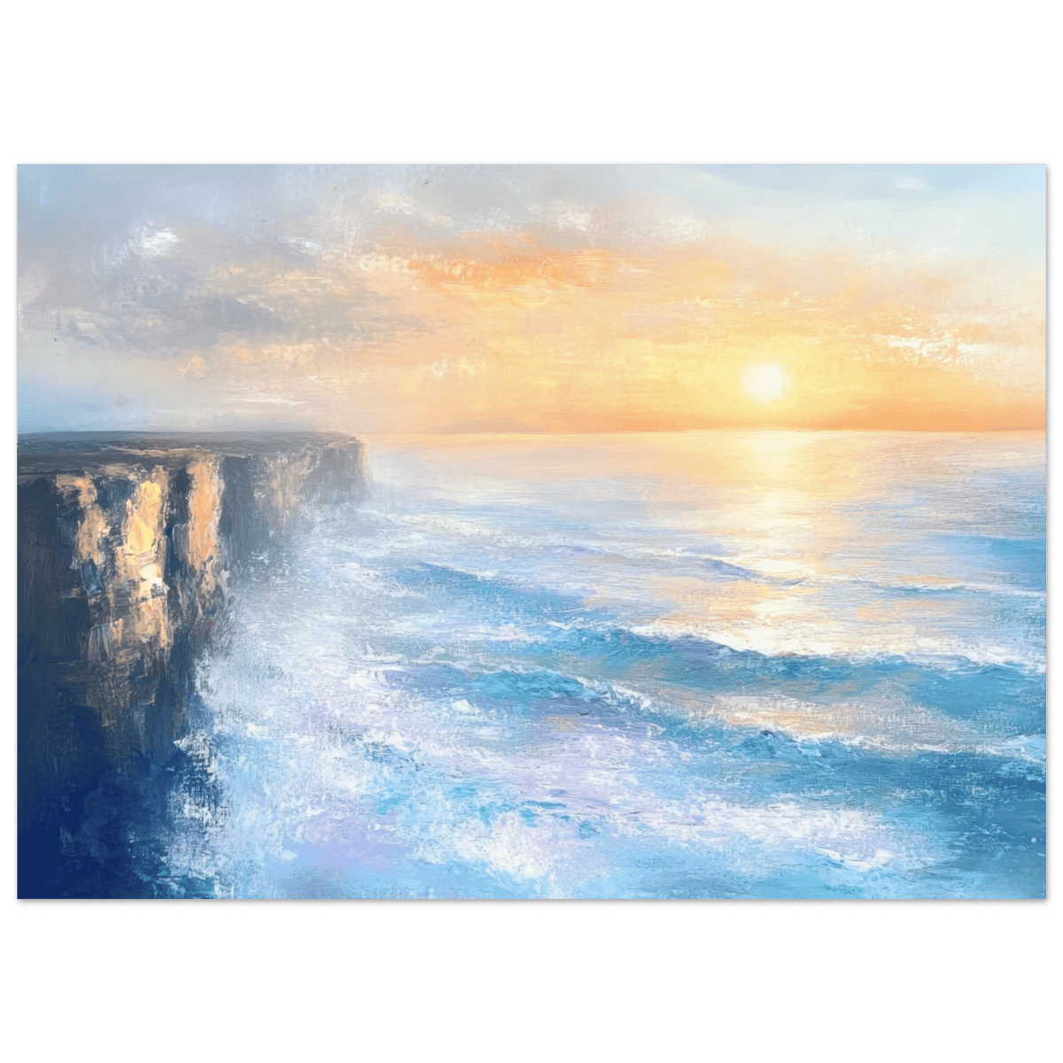 Seaside Cliff at Sunrise A breathtaking Empress - Shop Ai Art WebShop - Digital Art online Store