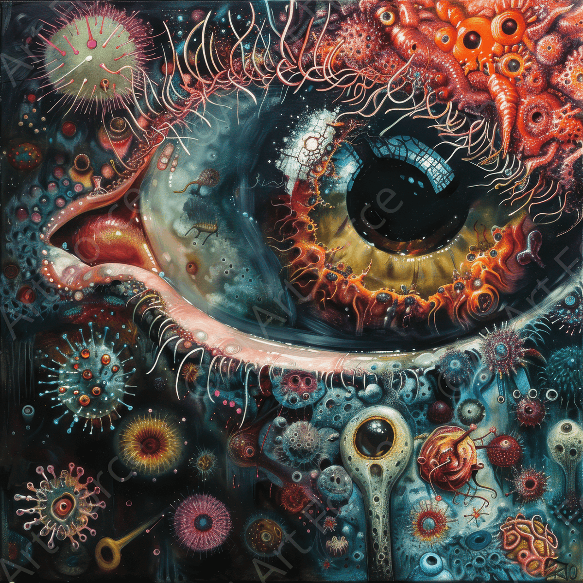 Seeing Micro - organisms by yourself 3 - Shop Ai Art WebShop - Digital Art online Store