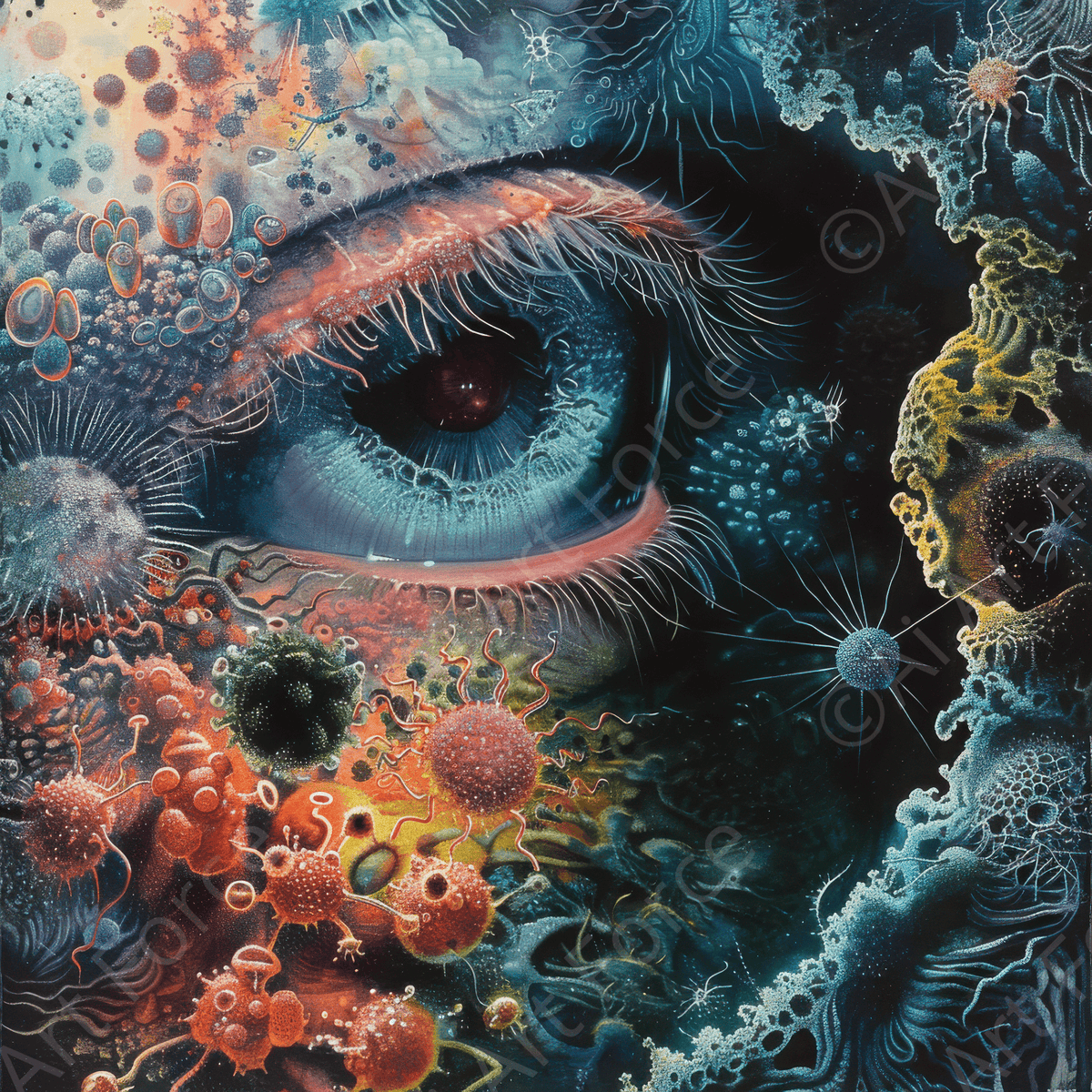 Seeing Micro - organisms by yourself - Shop Ai Art WebShop - Digital Art online Store