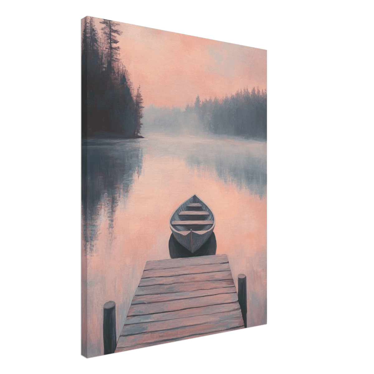 Serene Lake with Rowboats A tranquil lake 3 - Shop Ai Art WebShop - Digital Art online Store