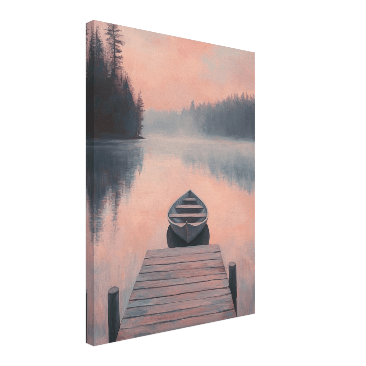 Serene Lake with Rowboats A tranquil lake 3 - Shop Ai Art WebShop - Digital Art online Store