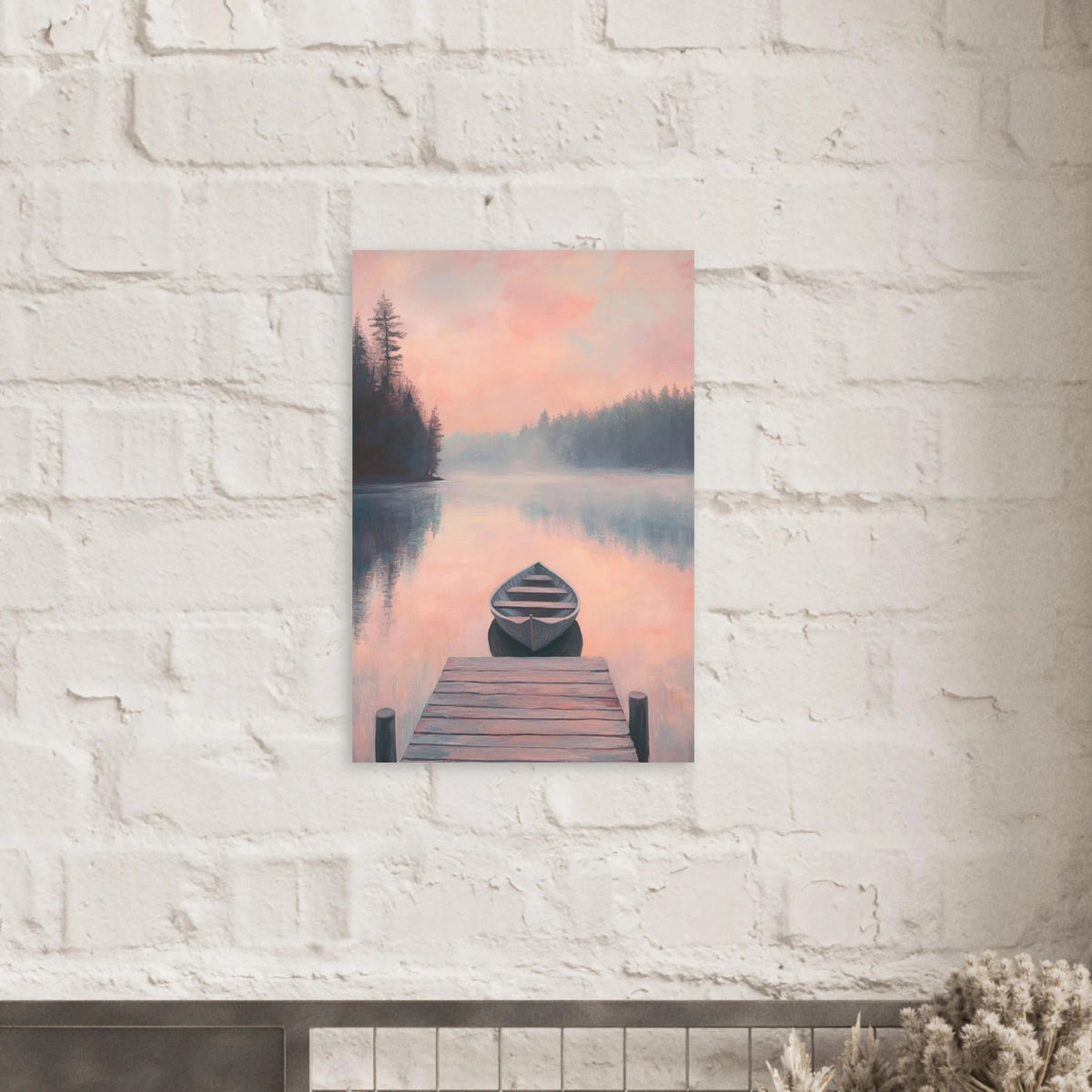 Serene Lake with Rowboats A tranquil lake 3 - Shop Ai Art WebShop - Digital Art online Store