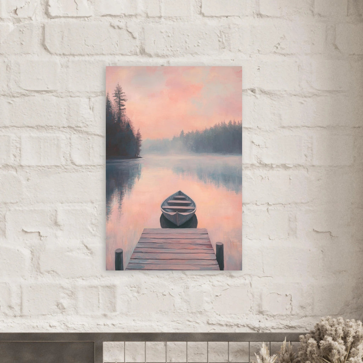 Serene Lake with Rowboats A tranquil lake 3 - Shop Ai Art WebShop - Digital Art online Store