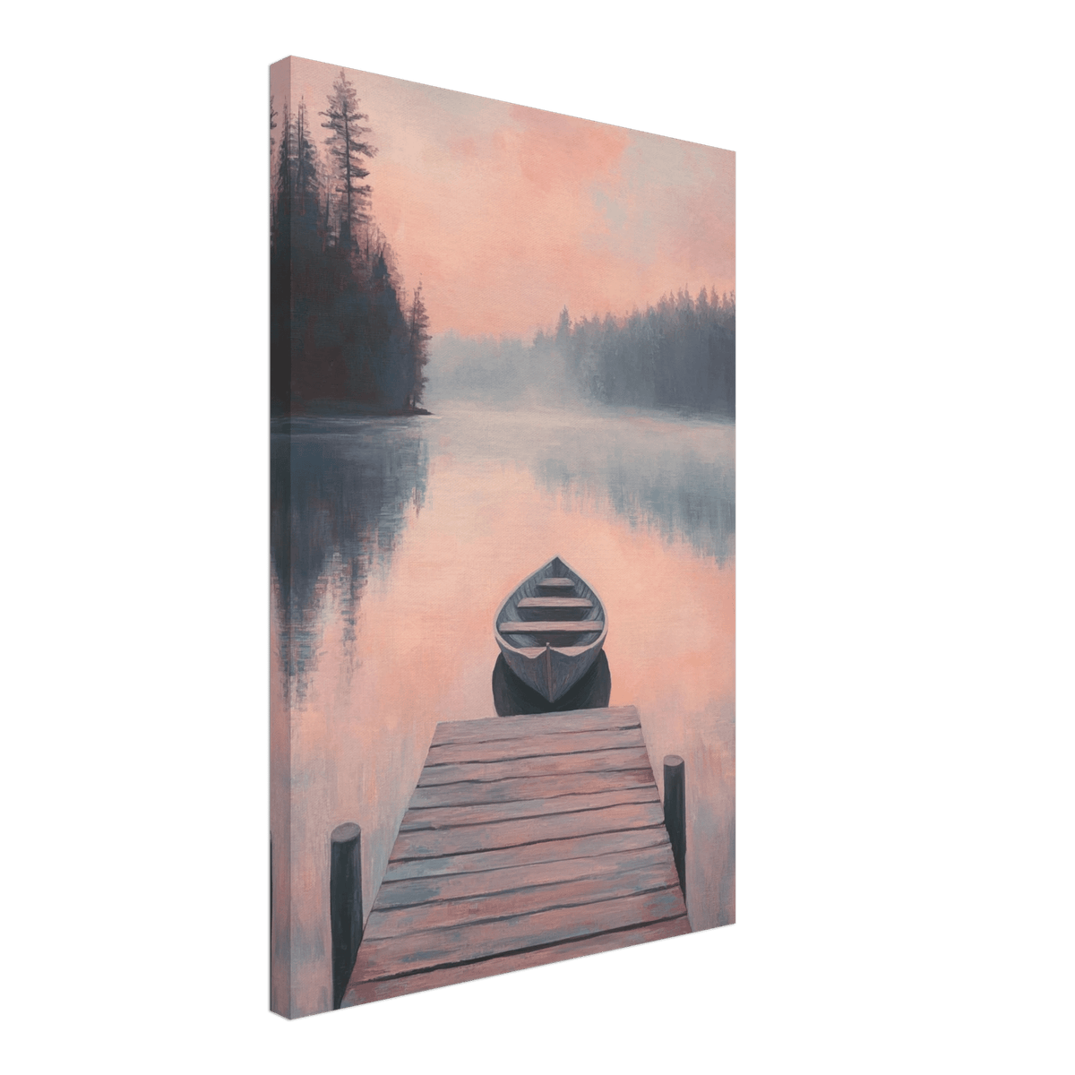 Serene Lake with Rowboats A tranquil lake 3 - Shop Ai Art WebShop - Digital Art online Store