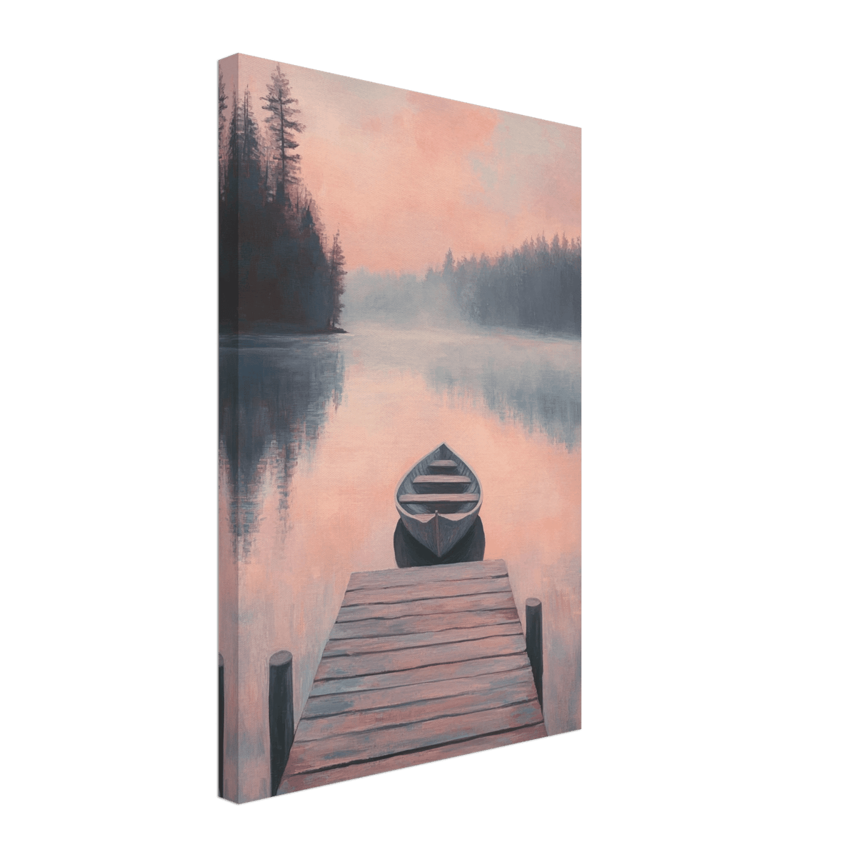 Serene Lake with Rowboats A tranquil lake 3 - Shop Ai Art WebShop - Digital Art online Store