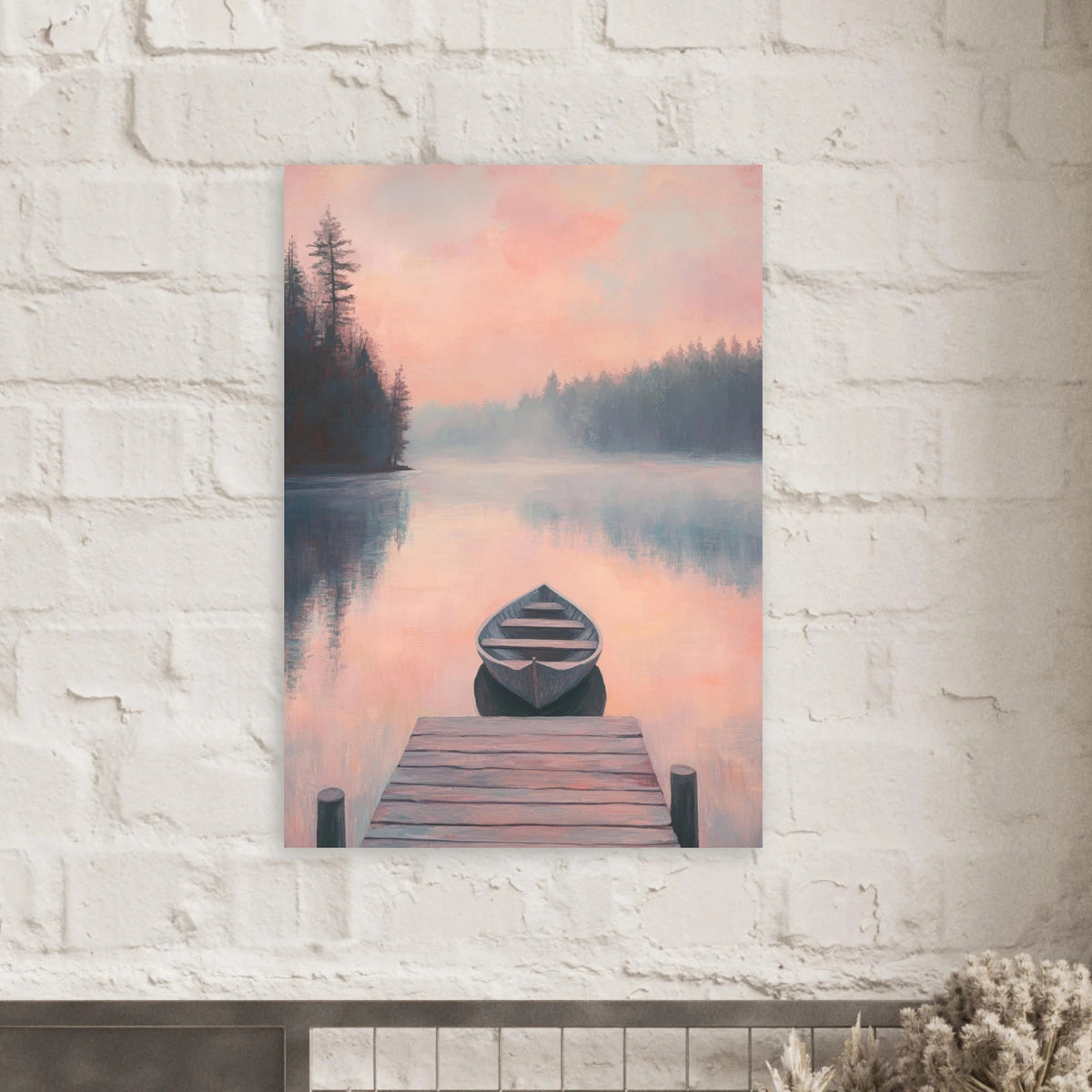 Serene Lake with Rowboats A tranquil lake 3 - Shop Ai Art WebShop - Digital Art online Store