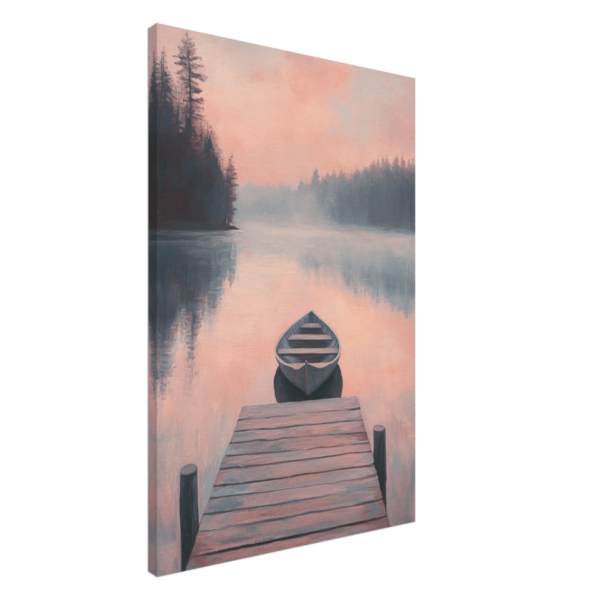 Serene Lake with Rowboats A tranquil lake 3 - Shop Ai Art WebShop - Digital Art online Store