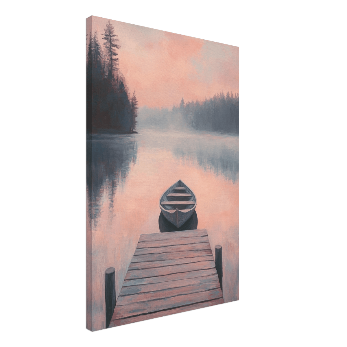 Serene Lake with Rowboats A tranquil lake 3 - Shop Ai Art WebShop - Digital Art online Store