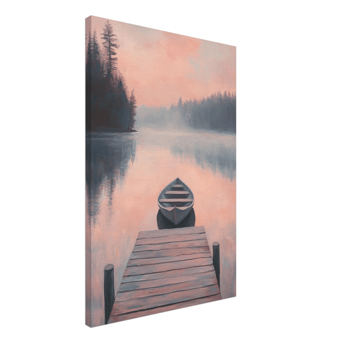 Serene Lake with Rowboats A tranquil lake 3 - Shop Ai Art WebShop - Digital Art online Store