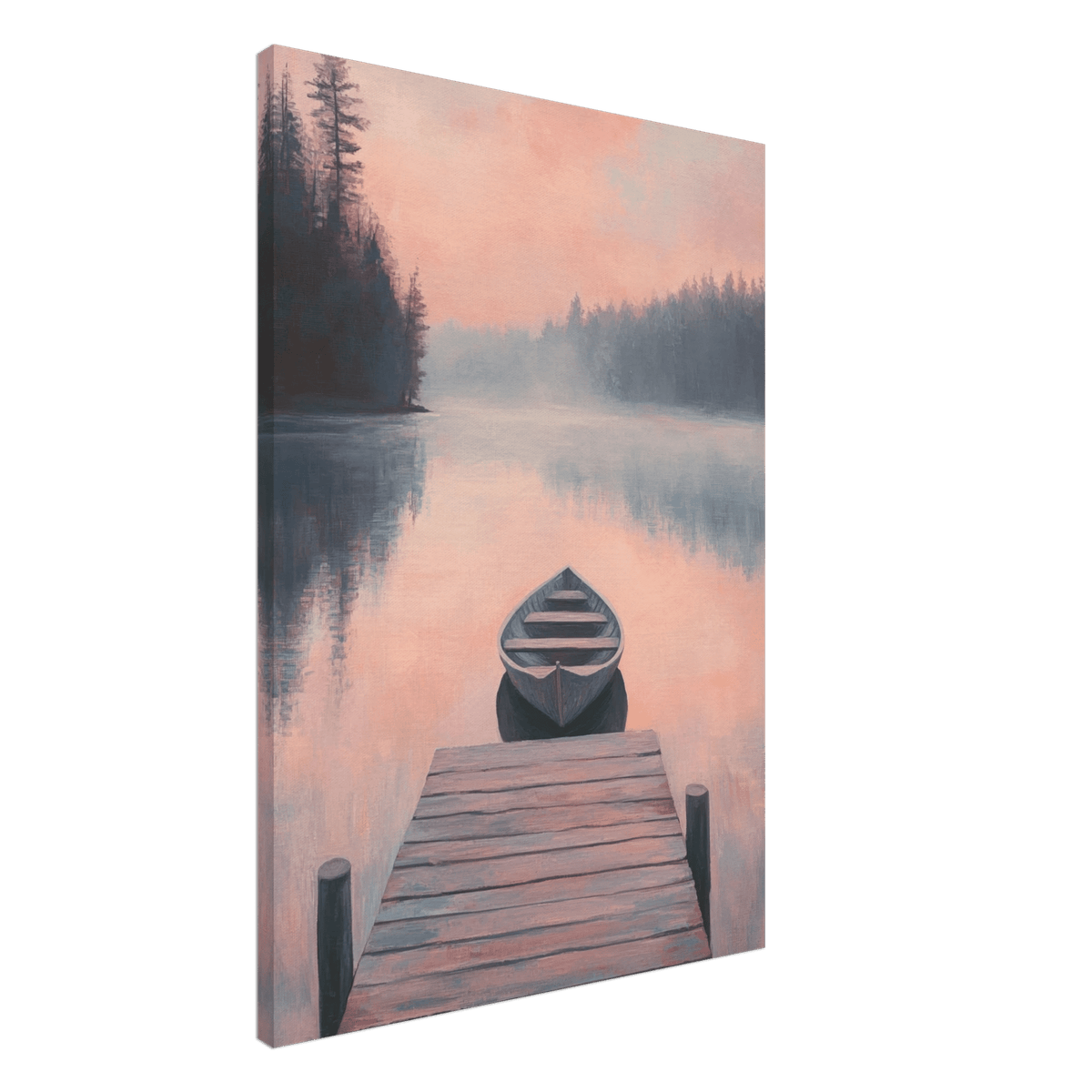 Serene Lake with Rowboats A tranquil lake 3 - Shop Ai Art WebShop - Digital Art online Store