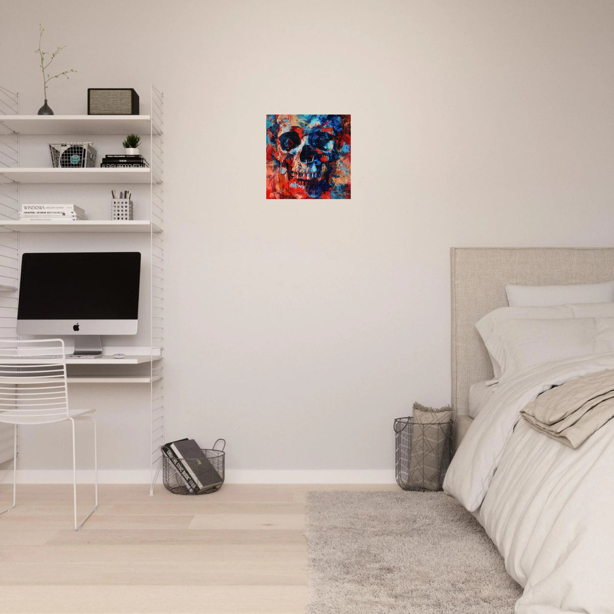 Skull and Bones abstract art style - Shop Ai Art WebShop - Digital Art online Store
