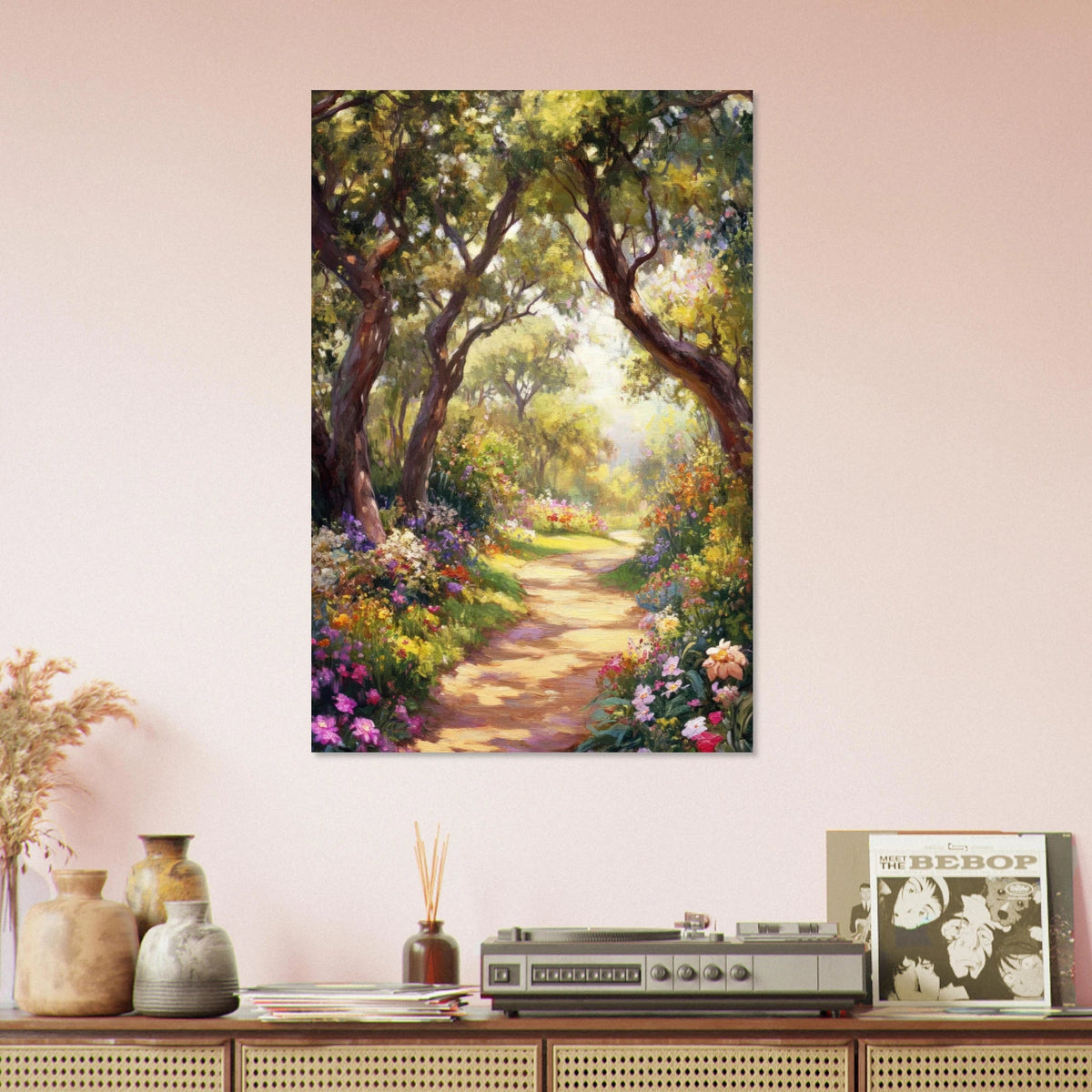 Sunlit Garden Path A meandering pathway through 2 - Shop Ai Art WebShop - Digital Art online Store