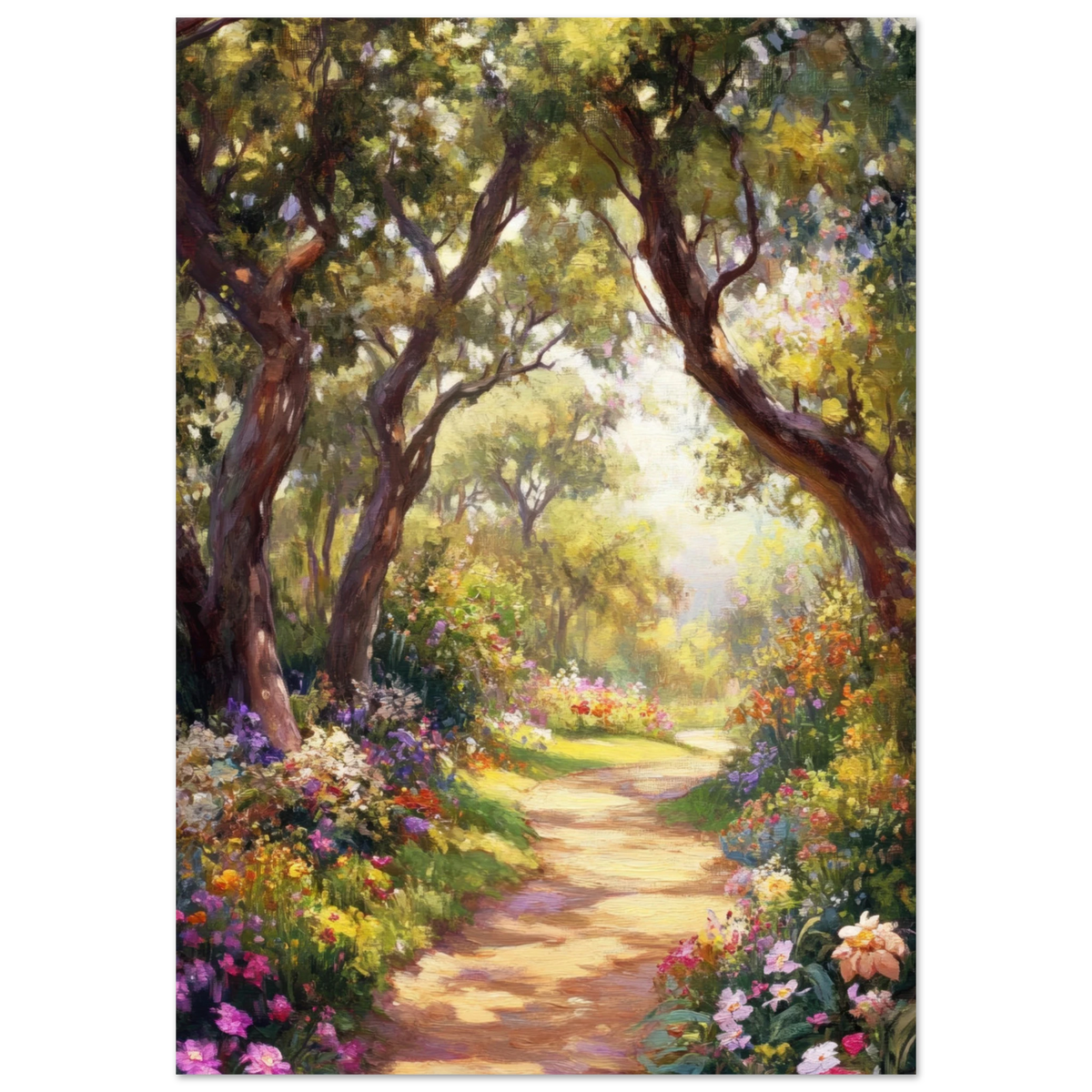 Sunlit Garden Path A meandering pathway through 2 - Shop Ai Art WebShop - Digital Art online Store